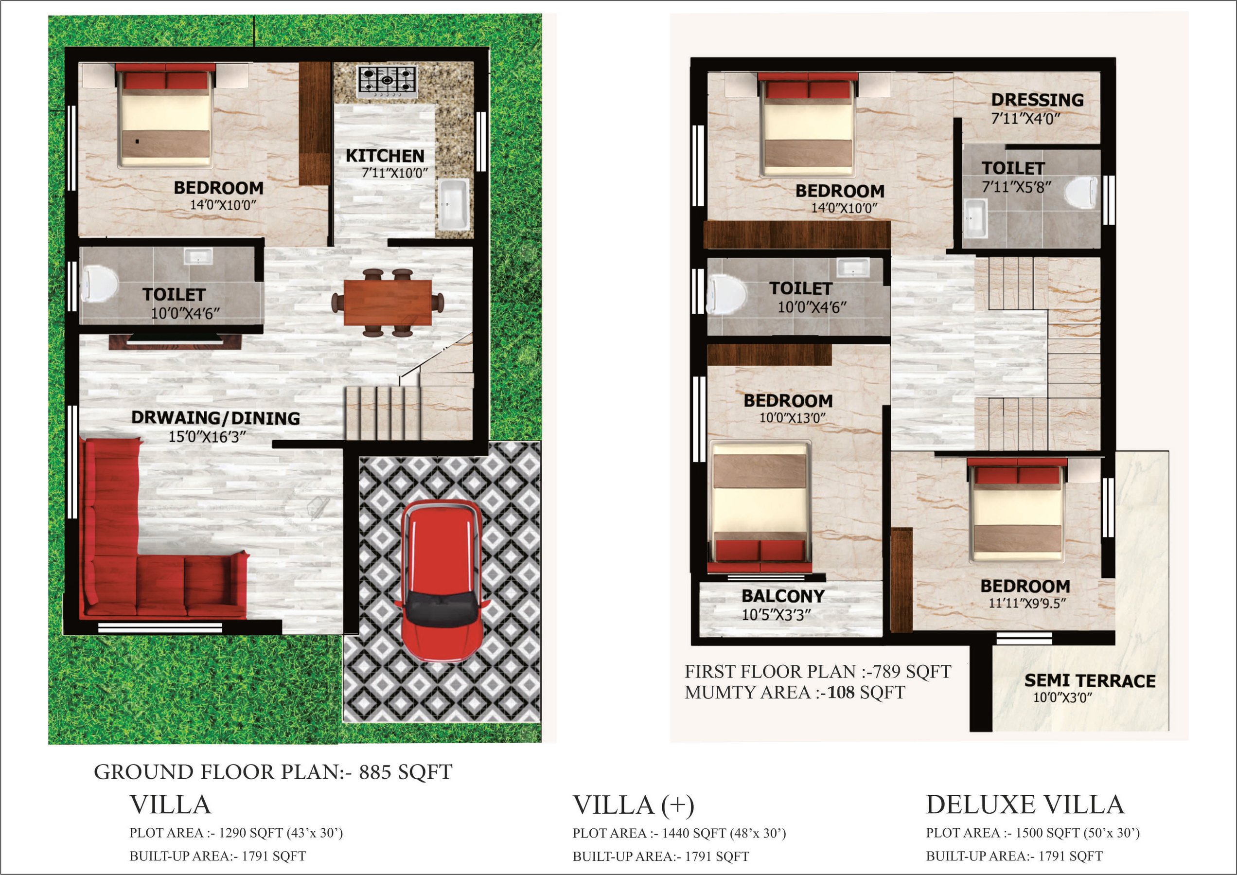 Villa + layout