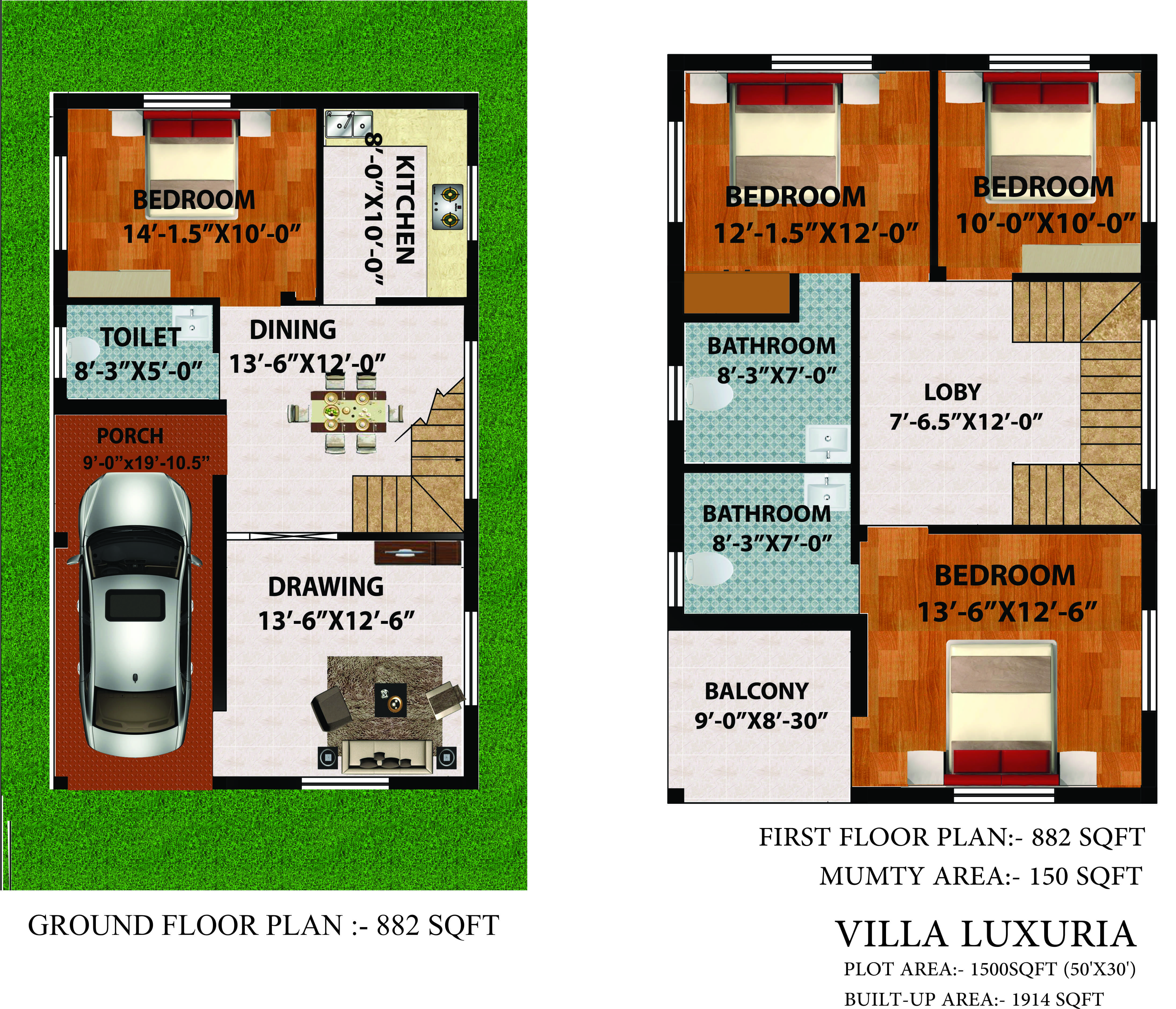 villa luxuria-layout